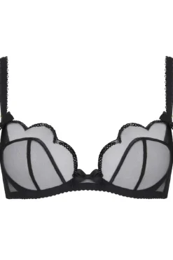 Sheer Lingerie | Plunge Bras>Agent Provocateur Lorna Party Plunge Bra Black