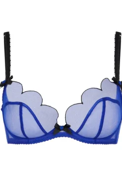 Sheer Lingerie | Plunge Bras>Agent Provocateur Lorna Plunge Bra Blue/Black