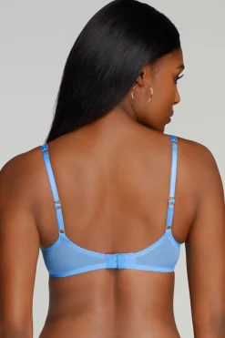 Sheer Lingerie | Plunge Bras>Agent Provocateur Lorna Plunge Bra, Size UK 34B Blue/Pink