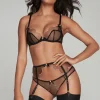 Sheer Lingerie | Suspender Belts>Agent Provocateur Lorna Suspender in Black