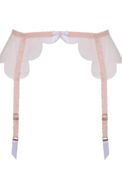 Sheer Lingerie | Suspender Belts>Agent Provocateur Lorna Suspender in Sand