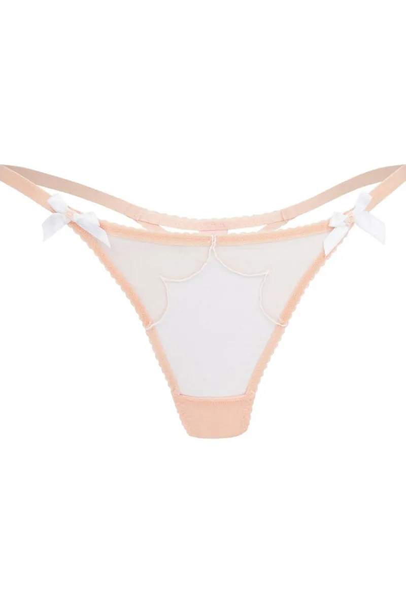 Sheer Lingerie | Thongs & G-strings>Agent Provocateur Lorna Thong in Sand