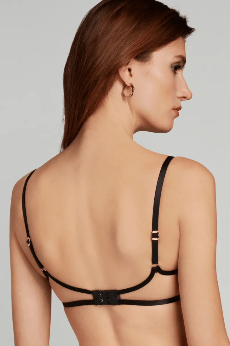 Triangle Bras | Plunge Bras>Agent Provocateur Lotie High Apex Bra Black/Pink/Sand