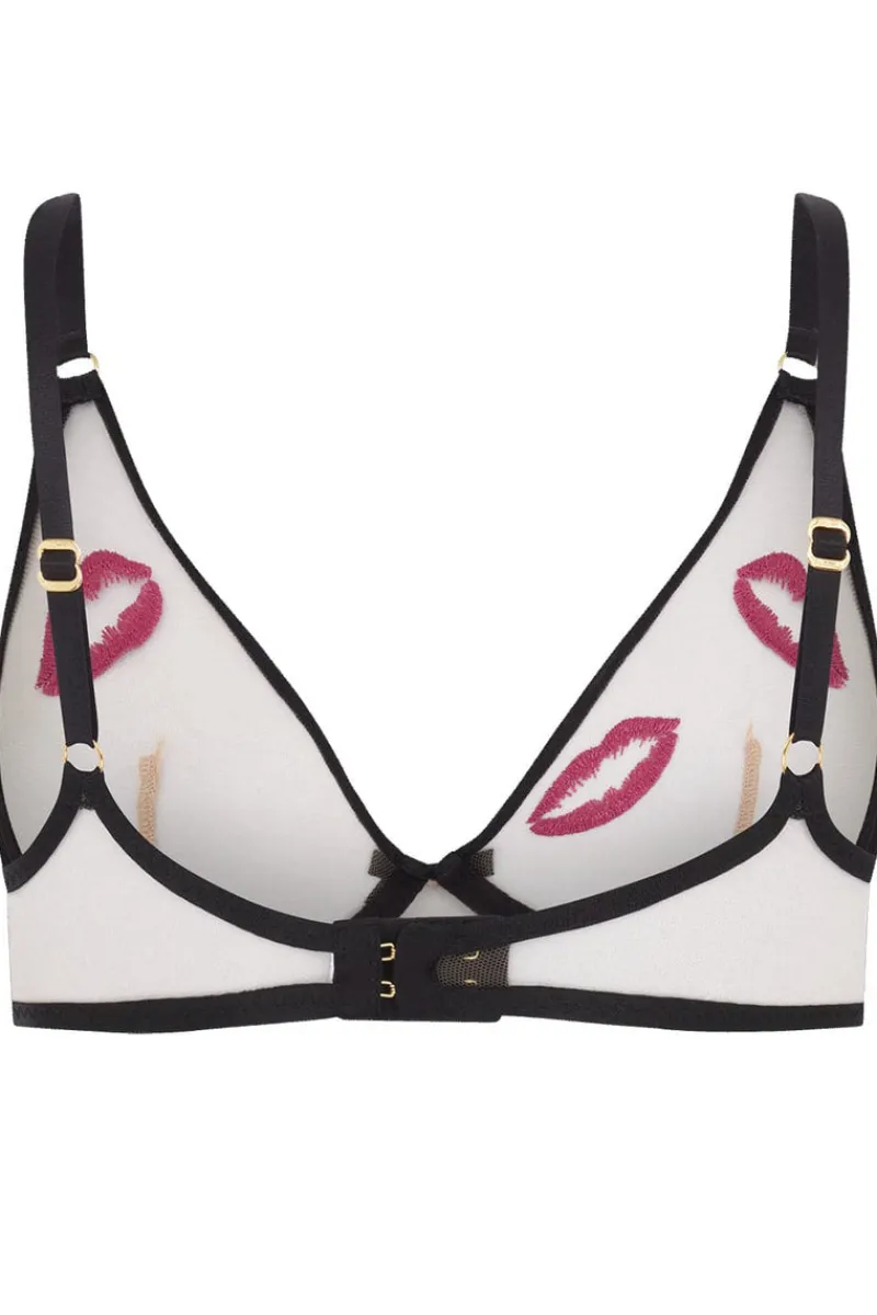 Triangle Bras | Plunge Bras>Agent Provocateur Lotie High Apex Bra Black/Pink/Sand