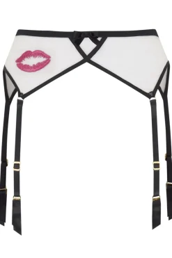 Suspender Belts | Suspender Belts>Agent Provocateur Lotie Suspender, Size 3 (UK 10) Black/Pink/Sand