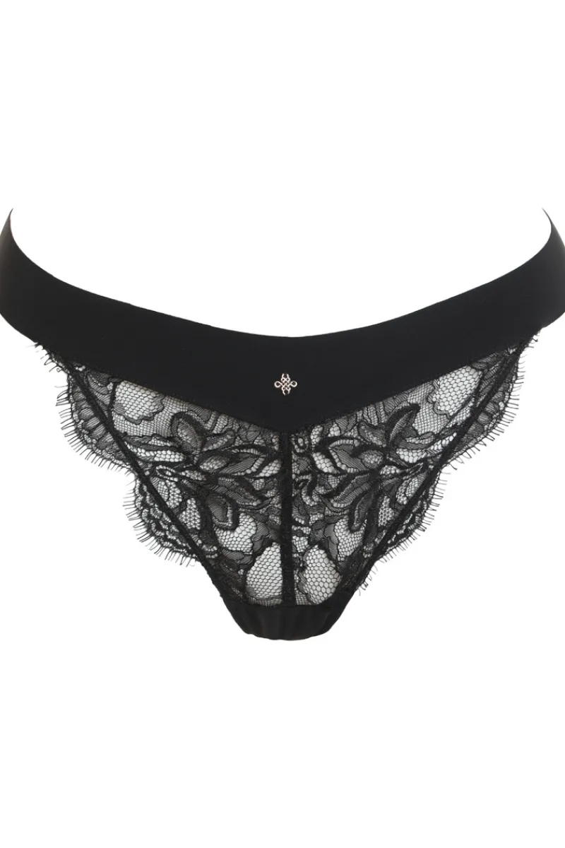 £30 And Under | Thongs & G-strings>Prelude Love Glows Tanga Thong Black