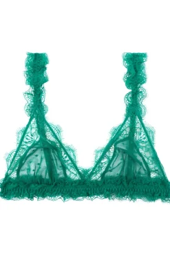 Wireless Bras | Triangle Bras>Love Stories Love Lace Triangle Bralette Green