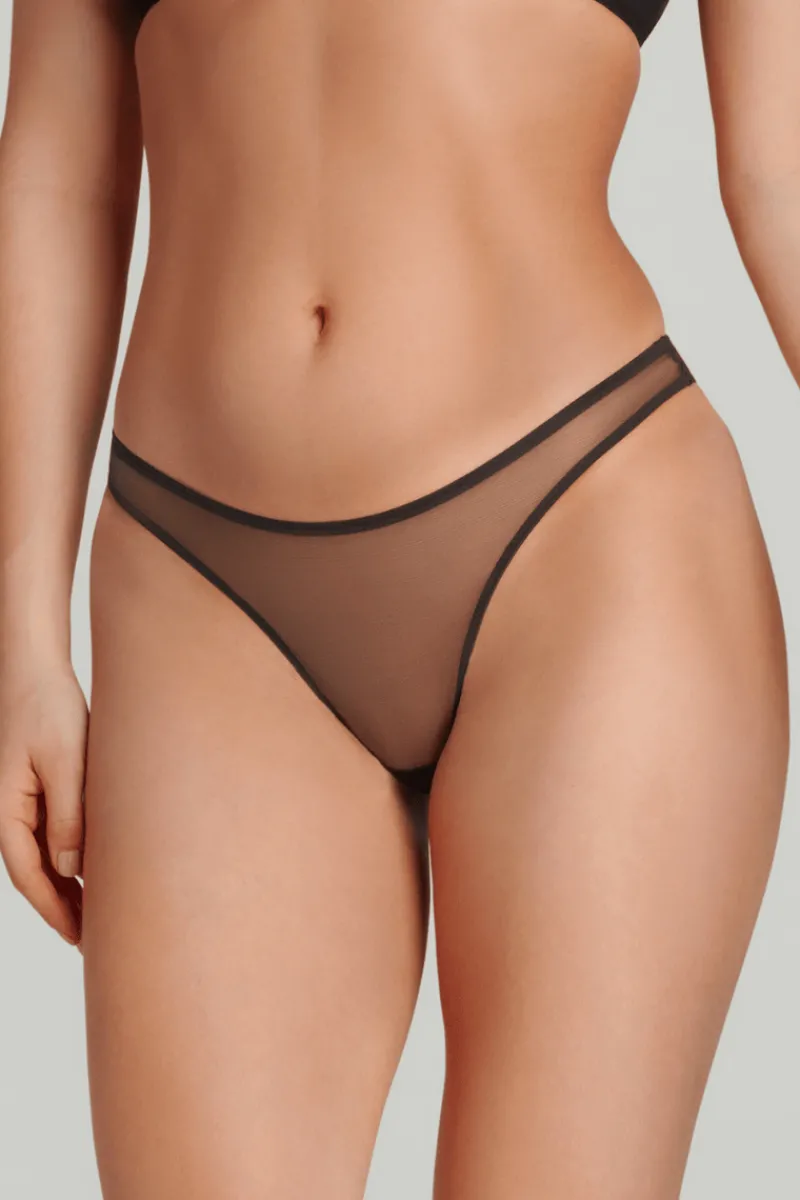 Sheer Lingerie | Briefs>Agent Provocateur Lucky Brief Black