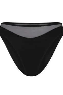 Sheer Lingerie | Briefs>Agent Provocateur Lucky High Leg Brief Black