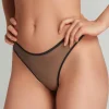 Sheer Lingerie | Thongs & G-strings>Agent Provocateur Lucky Thong Black