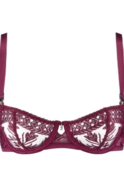 Red Lingerie | Sexy Lingerie>Aubade Magnetic Spell Half Cup Bra Crimson Red