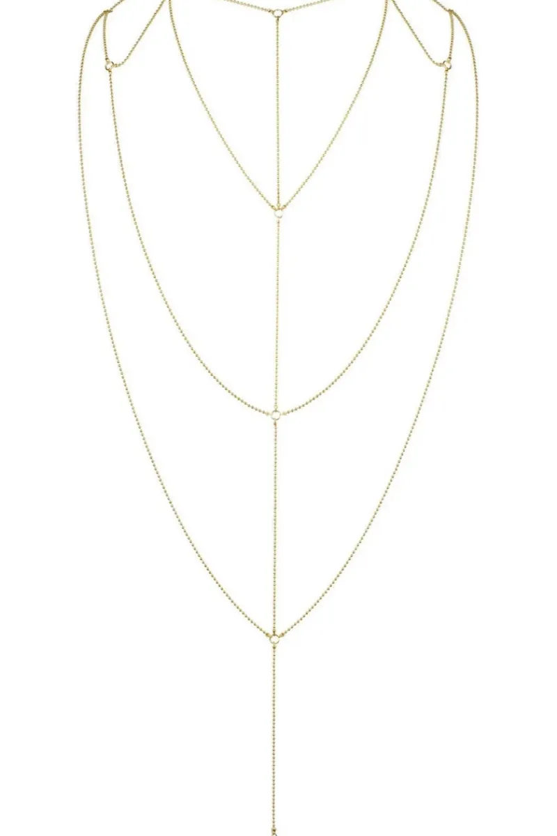 Pleasure>Bijoux Indiscrets Magnifique Back/Cleavage Chain Gold