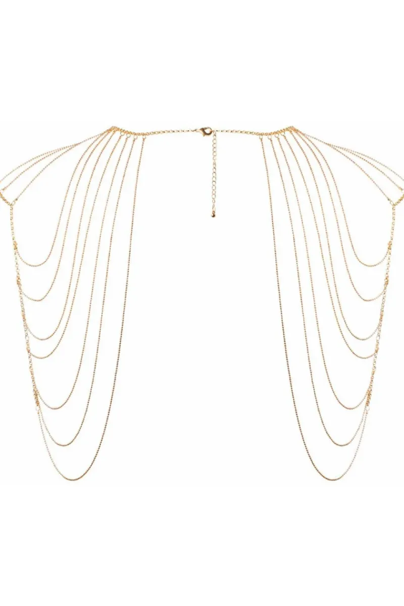 Pleasure>Bijoux Indiscrets Magnifique Shoulders and Back Chain in Gold