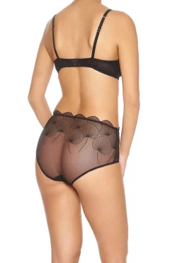 £30 And Under | High Waist Thongs And Knickers>Huit Mandarin High Waist Brief, Size XS (UK 8) Black