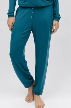 Pyjama Pants & Shorts | £30 And Under>Cyberjammies Maple Teal Jersey Pants, Size UK 8