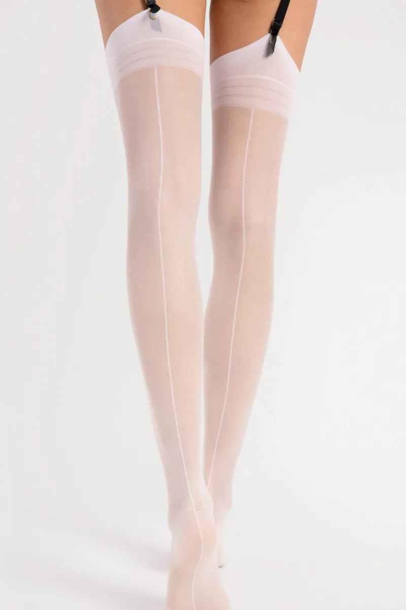 Sheer Stockings | Nude Stockings>FiORE Marlena Back Seam Stockings 20 Denier