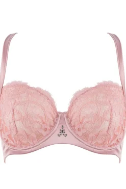 Balconette Bras & Demi Bras | Underwired Bras>Prelude Marlene Underwired Bra with Swarovski Crystals in Pink