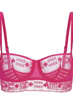 Luxury French Lingerie | Balconette Bras & Demi Bras>Simone Pérèle Marthe Underwired Half Cup Bra Pink