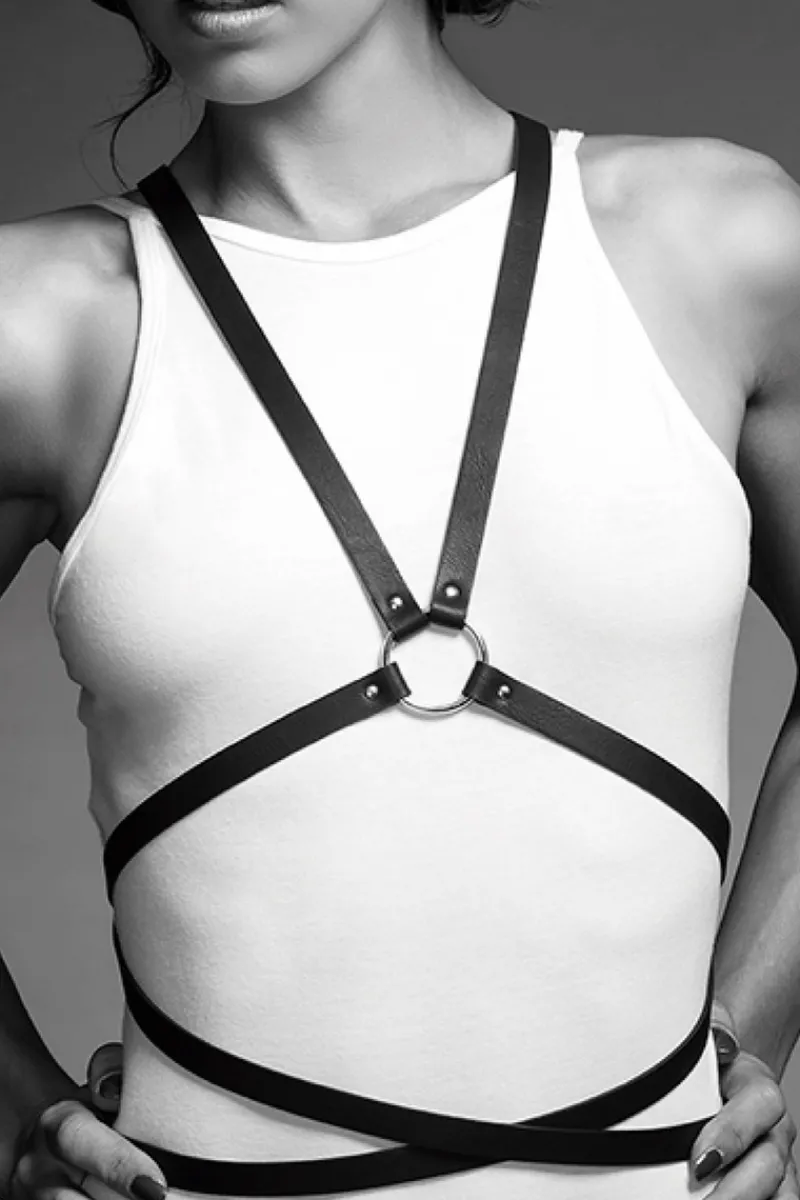 Pleasure>Bijoux Indiscrets Maze Vegan Leather Wrap Harness Black