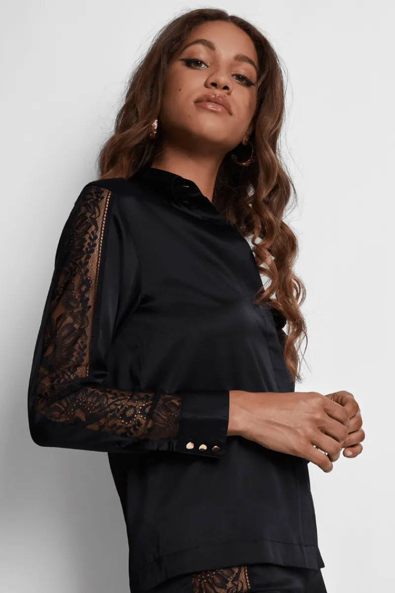 Pyjama Sets | Mother's Day>Aubade Midnight Whisper Blouse & Trousers