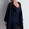 Silk Nightwear | Kimonos & Robes>Aubade Midnight Whisper Silk Kimono Evening Blue