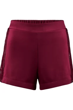 Silk Nightwear | Pyjama Pants & Shorts>Aubade Midnight Whisper Silk Shorts Crimson Red