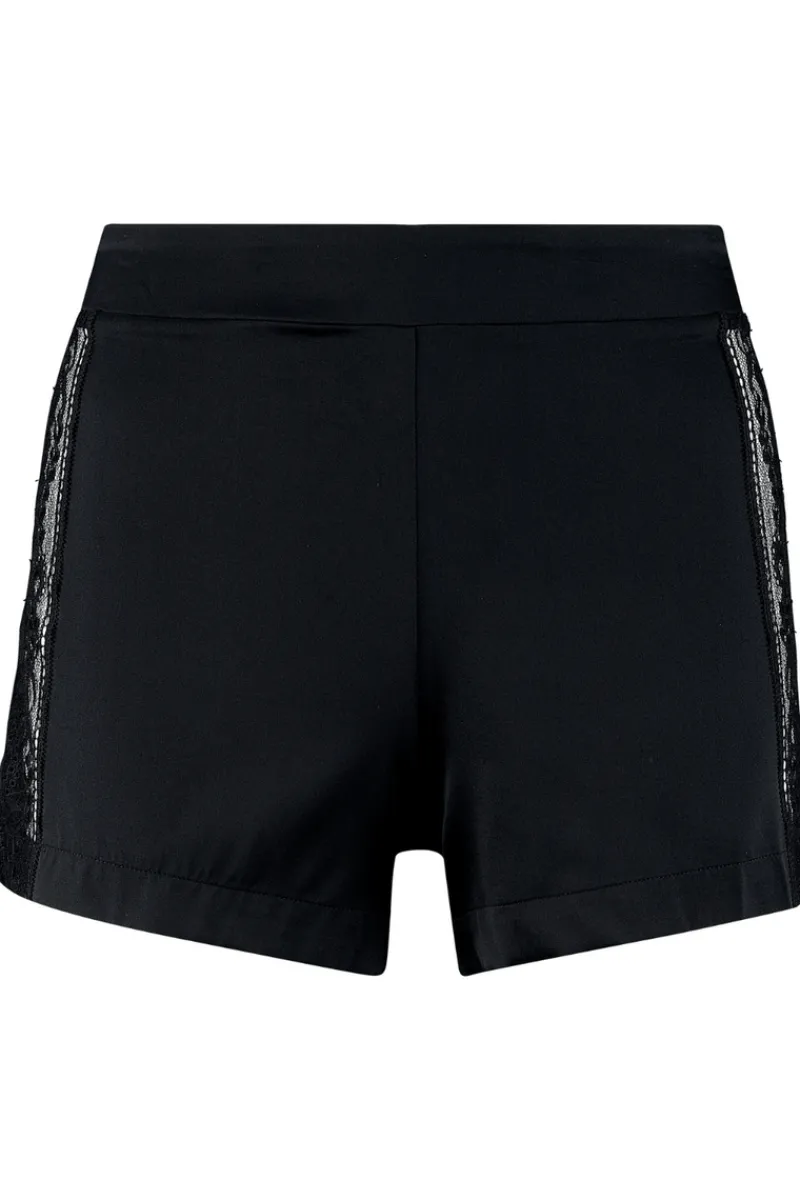 Silk Nightwear | Pyjama Pants & Shorts>Aubade Midnight Whisper Silk Shorts Black
