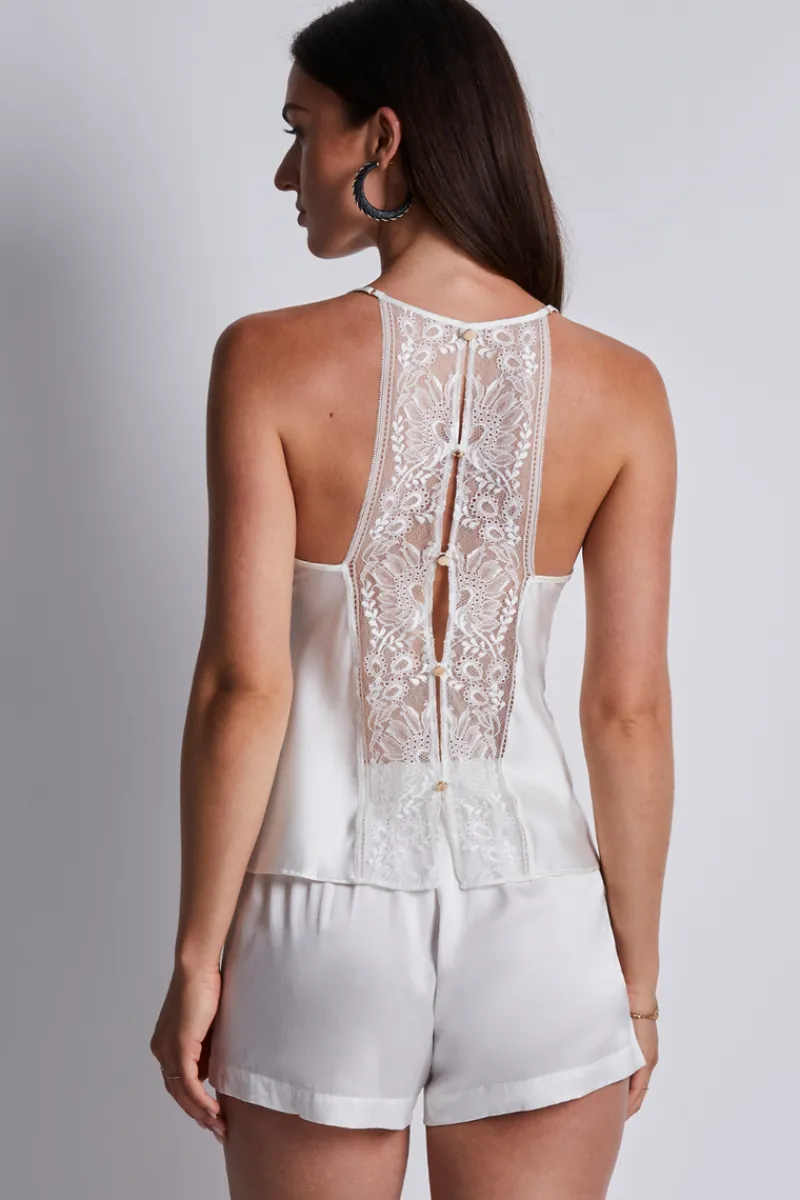 Silk Nightwear | Pyjama Pants & Shorts>Aubade Midnight Whisper Silk Shorts Opale
