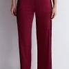 Silk Nightwear | Pyjama Pants & Shorts>Aubade Midnight Whisper Silk Trousers Crimson Red