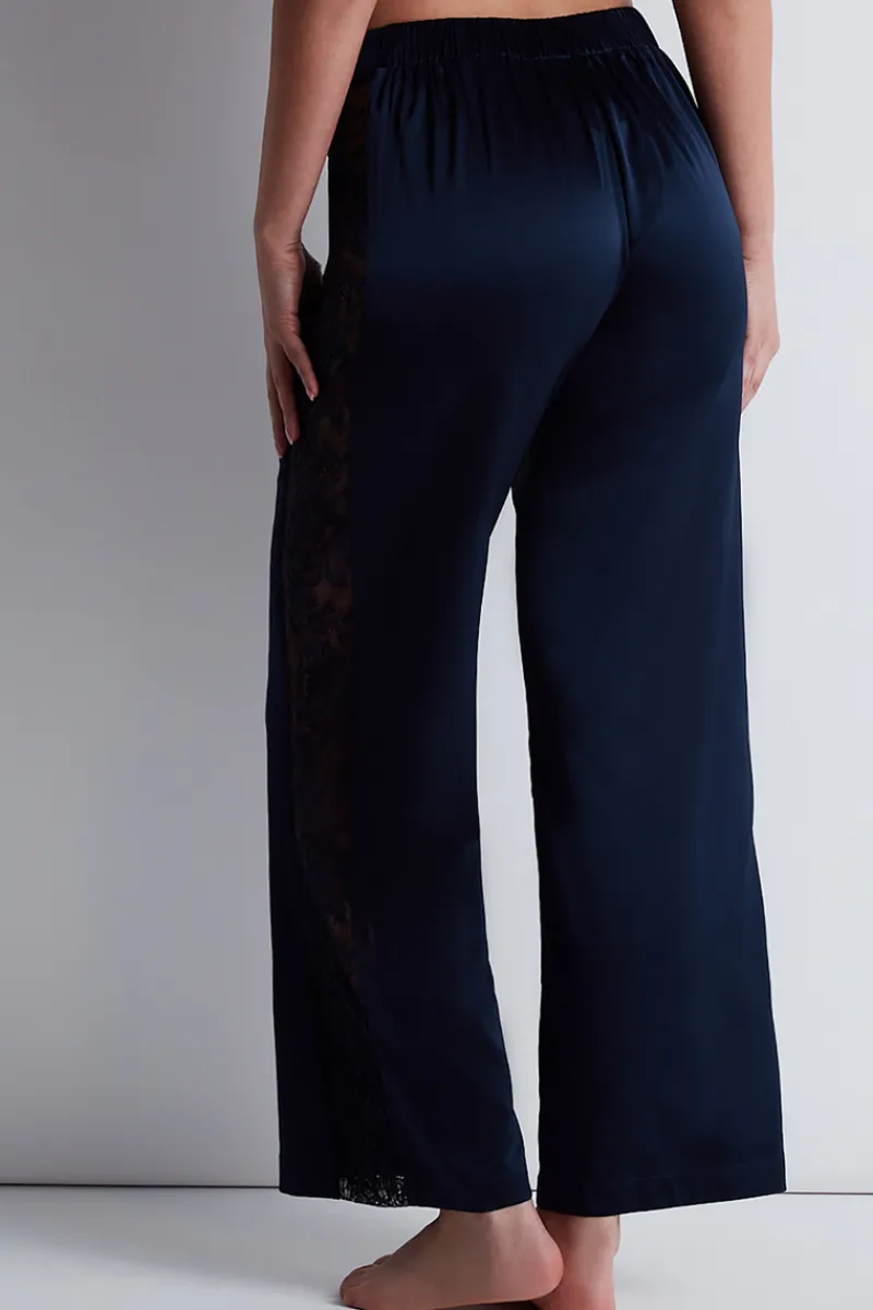 Silk Nightwear | Pyjama Pants & Shorts>Aubade Midnight Whisper Silk Trousers Evening Blue