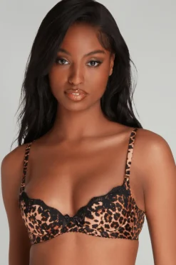 Plunge Bras | Underwired Bras>Agent Provocateur Molly Plunge Bra Leopard