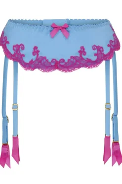 Suspender Belts | Suspender Belts>Agent Provocateur Molly Suspender, Size 2 (UK 8) Blue/Pink