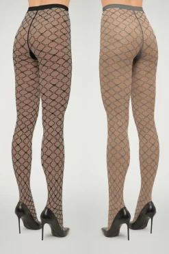 Black Tights | Patterned Tights>Wolford Monogram Tights 20 Denier
