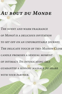 Sexy Lingerie | Luxury French Lingerie>Maison Close Monoi Massage Candle
