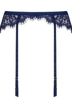 Suspender Belts | Suspender Belts>Coco de Mer Muse - Beatrice Lace Suspender Belt Navy