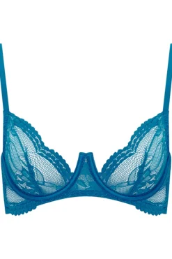 £30 And Under | Plunge Bras>Coco de Mer Muse - Elise Plunge Bra Blue