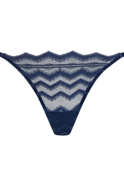 £30 And Under | Thongs & G-strings>Coco de Mer Muse - Margot G String in , Size XL (UK 14-16) Navy