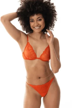 Balconette Bras & Demi Bras | Underwired Bras>Mey Mysterious Underwired Triangle Bra CarnelianOrange