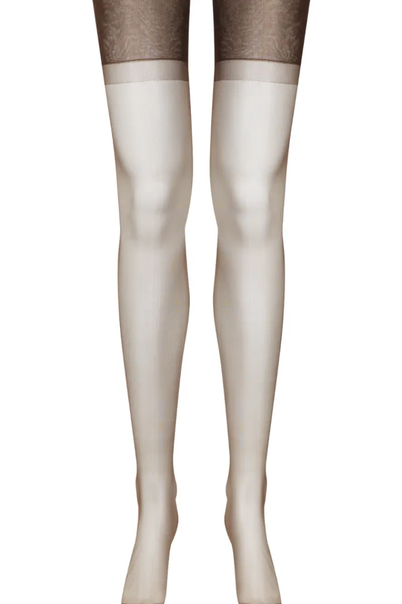Nylon Stockings | Seamed Stockings>Maison Close Neon Pink Seam Nylon Stockings Ginger Snap