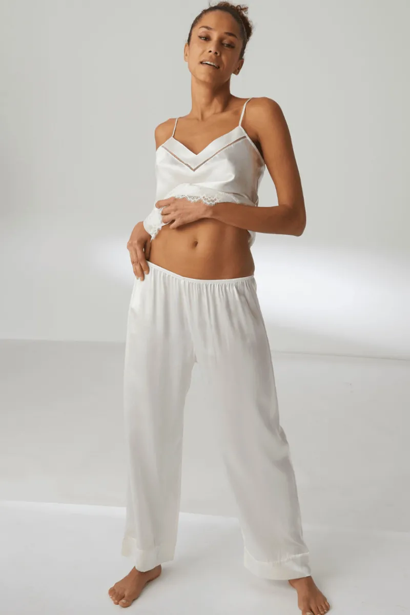 Silk Nightwear | Pyjama Tops>Simone Pérèle Nocturne Silk Camisole Natural