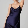 Silk Nightwear | Nighties, Babydolls & Chemises>Simone Pérèle Nocturne Silk Nightdress Midnight, Size 1 (UK 8-10)