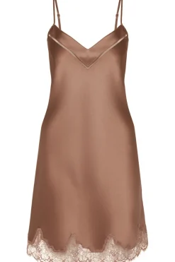 Silk Nightwear | Nighties, Babydolls & Chemises>Simone Pérèle Nocturne Silk Nightdress Macchiato