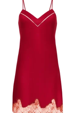 Silk Nightwear | Nighties, Babydolls & Chemises>Simone Pérèle Nocturne Silk Nightdress Red