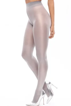 Crotchless Tights | £30 And Under>Miss O Open Crotch Tights Grey 40 Denier