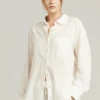 Pyjama Tops | Bridal & Honeymoon Lingerie>Nudea Organic Cotton PJ Shirt in White