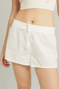 Pyjama Pants & Shorts | Bridal & Honeymoon Lingerie>Nudea Organic Cotton PJ Short in White