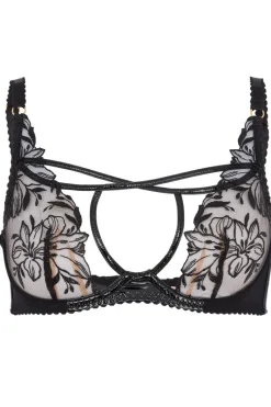 Sheer Lingerie | Plunge Bras>Agent Provocateur Ozella Plunge Bra Black