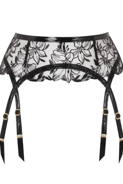 Sheer Lingerie | Suspender Belts>Agent Provocateur Ozella Suspender Black