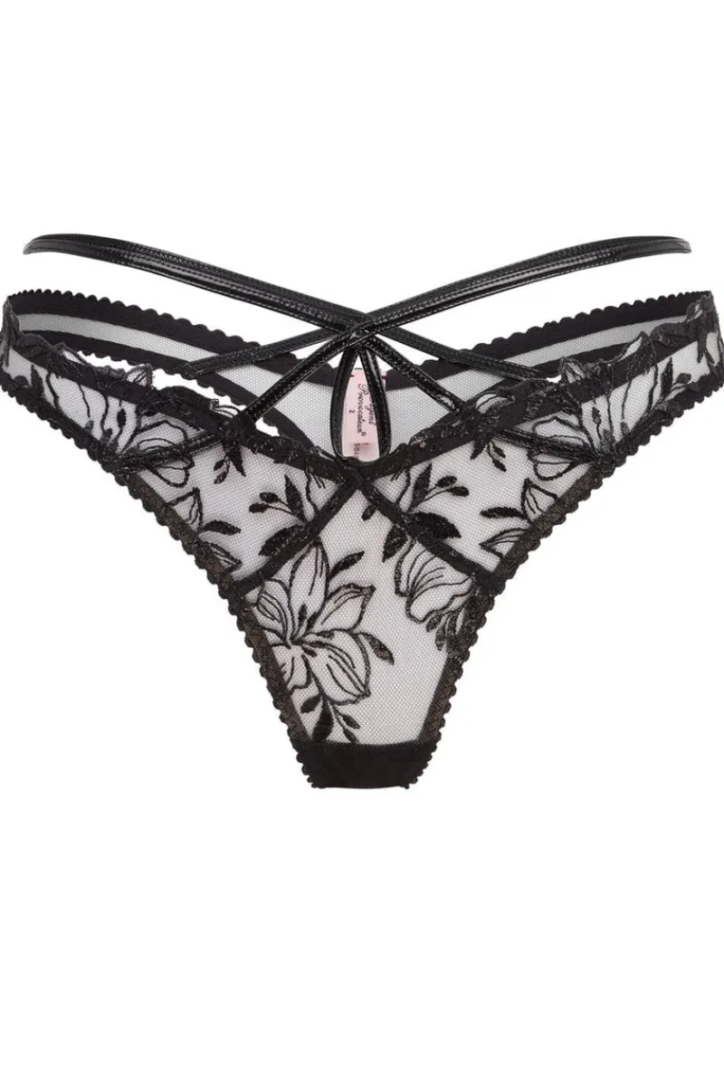 Sheer Lingerie | Thongs & G-strings>Agent Provocateur Ozella Thong Black