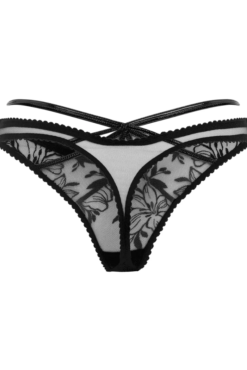Sheer Lingerie | Thongs & G-strings>Agent Provocateur Ozella Thong Black